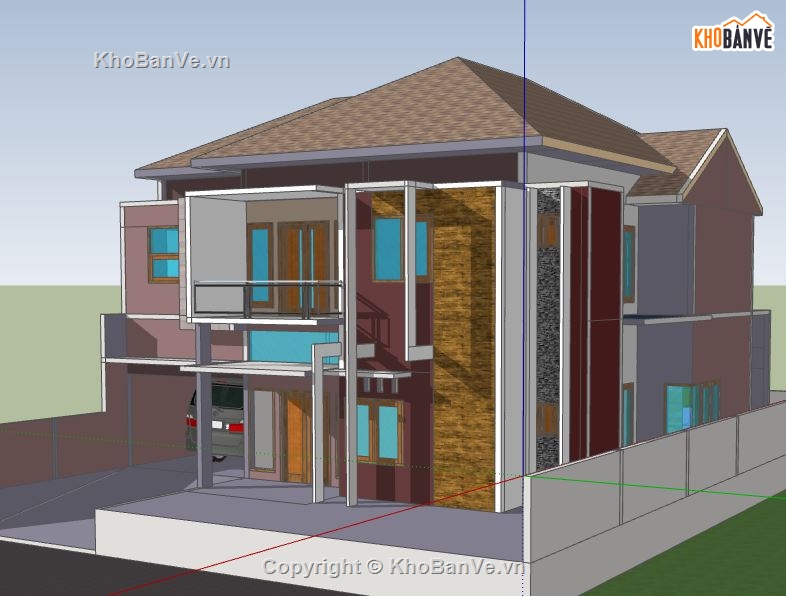 file su biệt thự,sketchup biệt thự,model su biệt thự