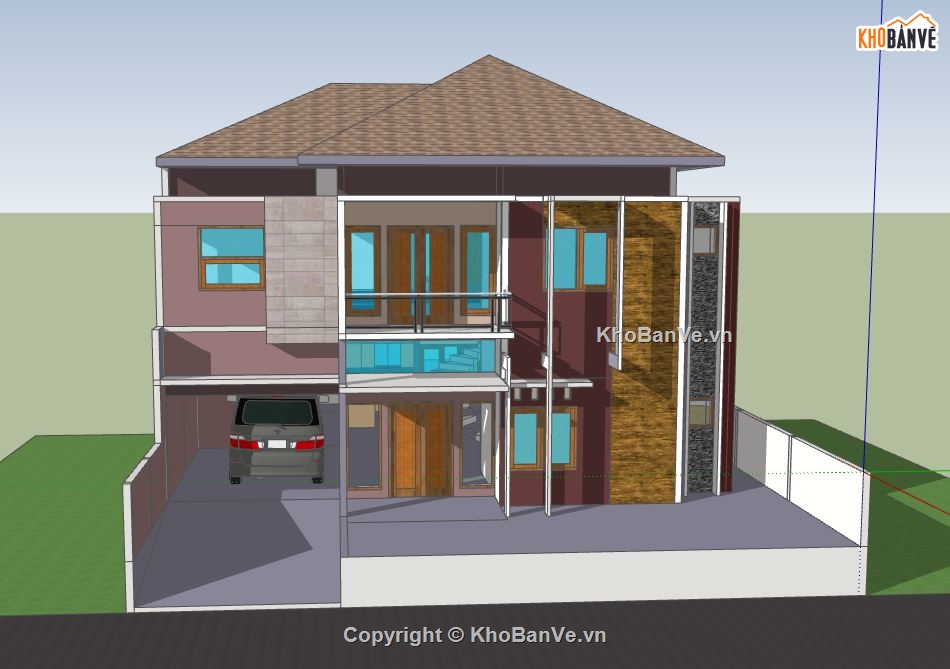 file su biệt thự,sketchup biệt thự,model su biệt thự