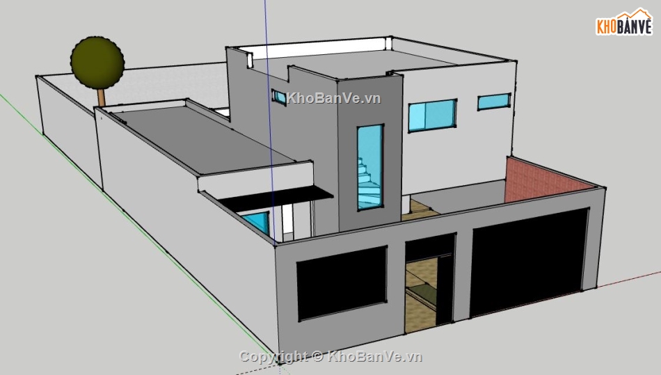 Biệt thự 2 tầng,model su biệt thự 2 tầng,biệt thự 2 tầng file su