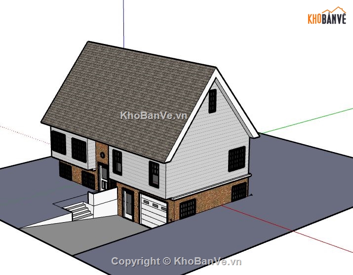 Biệt thự 2 tầng,model su biệt thự 2 tầng,biệt thự 2 tầng sketchup,sketchup biệt thự 2 tầng,biệt thự 2 tầng model su