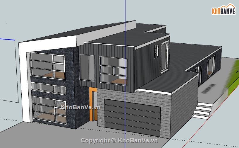 Biệt thự 2 tầng,model su biệt thự 2 tầng,biệt thự 2 tầng file su,sketchup biệt thự 2 tầng,biệt thự 2 tầng sketchup