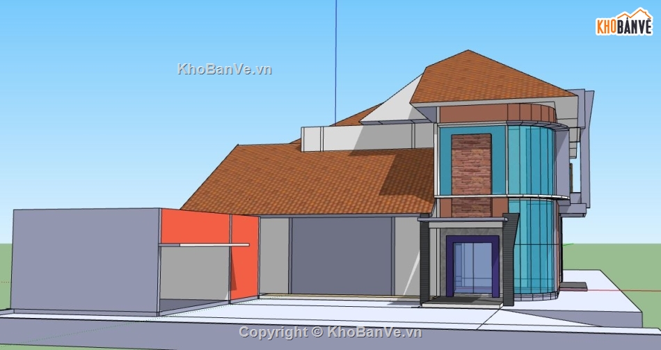 file su biệt thự,sketchup biệt thự,model su biệt thự