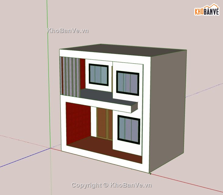 Biệt thự 2 tầng,model su biệt thự 2 tầng,biệt thự 2 tầng file su