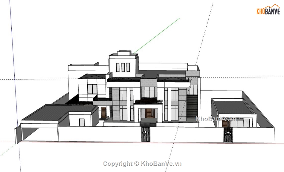 Biệt thự 2 tầng,model su biệt thự 2 tầng,biệt thự 2 tầng file su