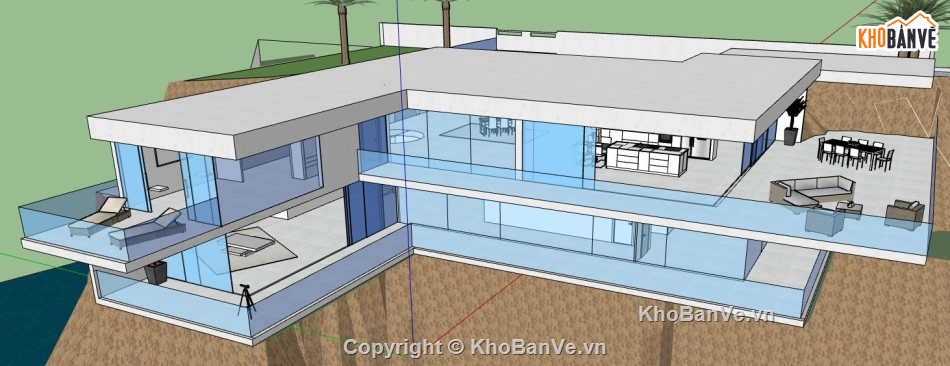 sketchup biệt thự,model su biệt thự,su biệt thự