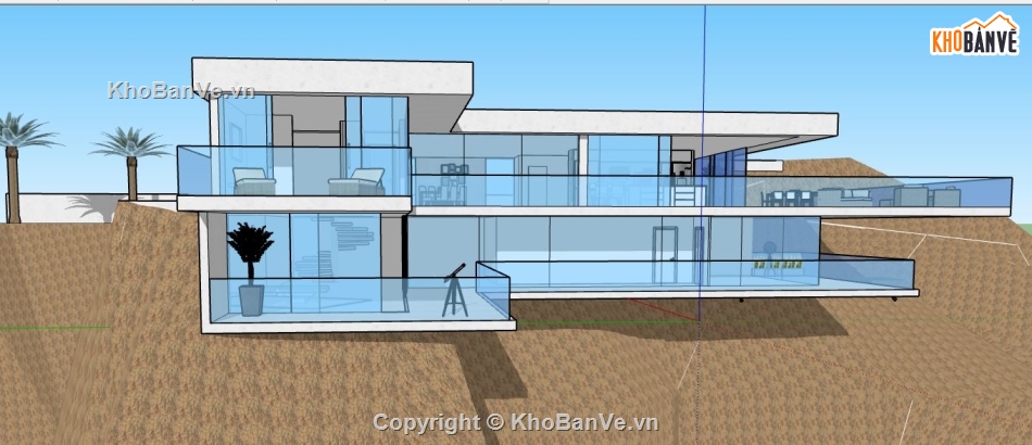 sketchup biệt thự,model su biệt thự,su biệt thự