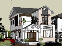 Biệt thự 2 tầng,sketchup biệt thự 2 tầng,biệt thự 2 tầng file su,su biệt thự 2 tầng