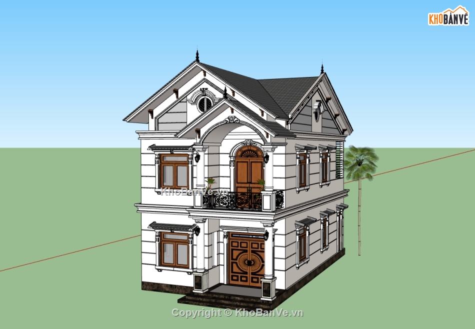 Biệt thự,su biệt thự,sketchup biệt thự