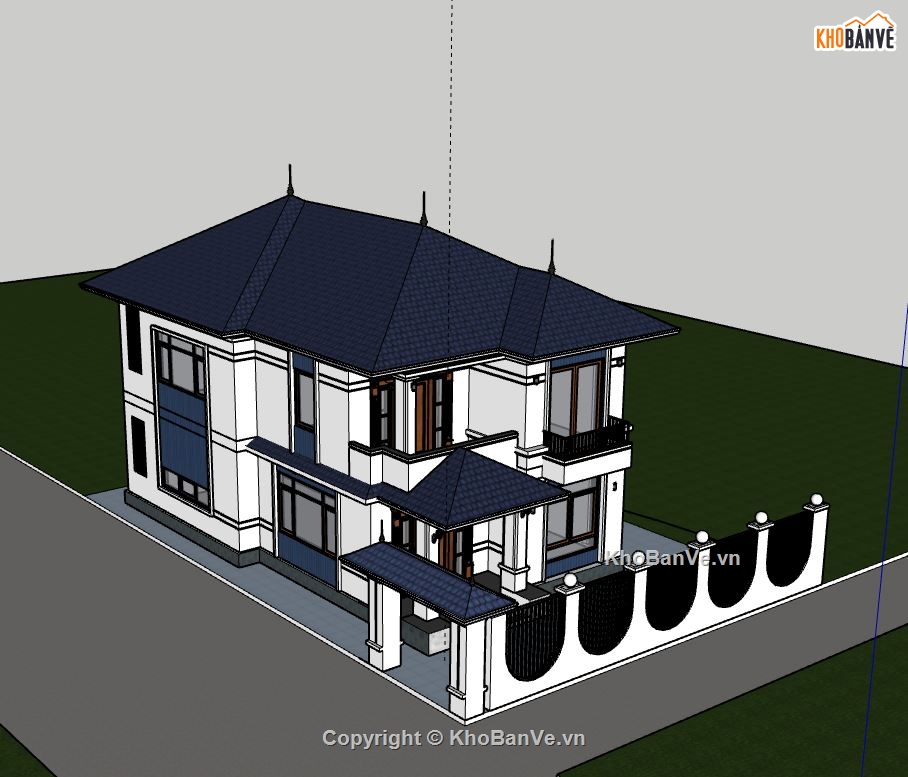 Biệt thự 2 tầng,model su biệt thự 2 tầng,file su biệt thự 2 tầng