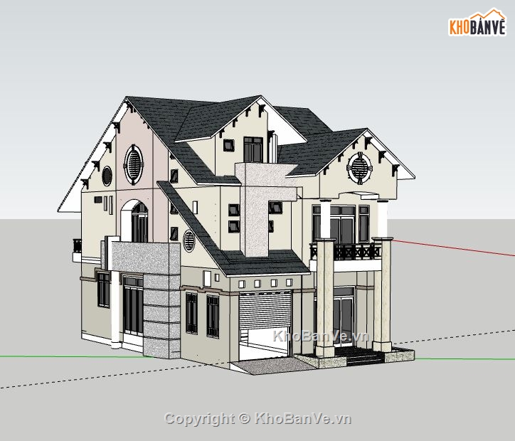 Biệt thự 2 tầng,model su biệt thự 2 tầng,biệt thự 2 tầng file su