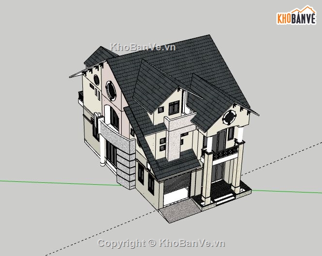 Biệt thự 2 tầng,model su biệt thự 2 tầng,biệt thự 2 tầng file su