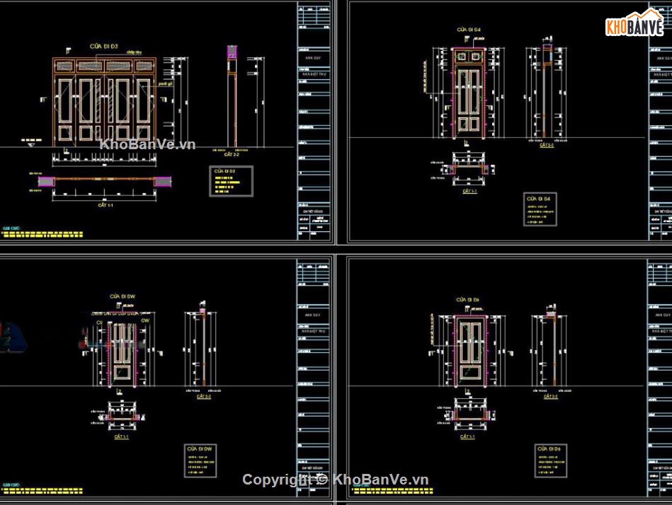 Biệt thự,Biệt thự 2 tầng,file cad biệt thự 2 tầng