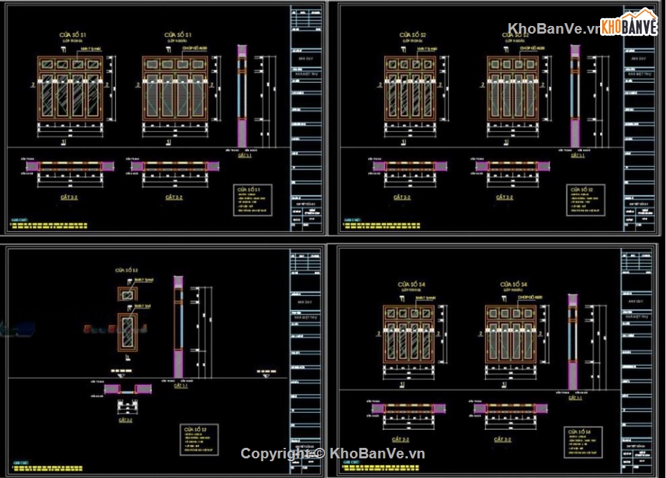 Biệt thự,Biệt thự 2 tầng,file cad biệt thự 2 tầng