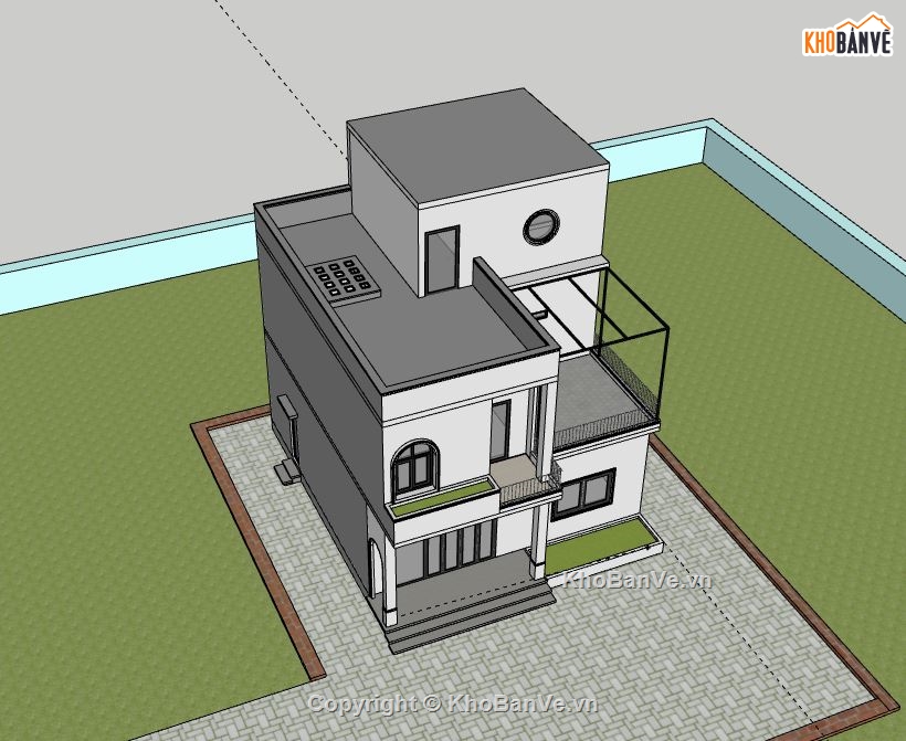 biệt thự 2 tầng,biệt thự,model biệt thự