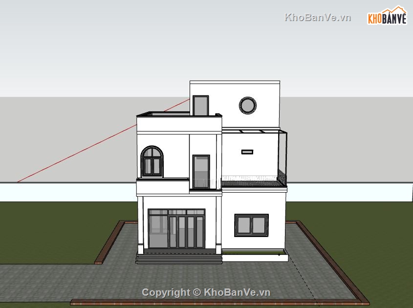 biệt thự 2 tầng,biệt thự,model biệt thự