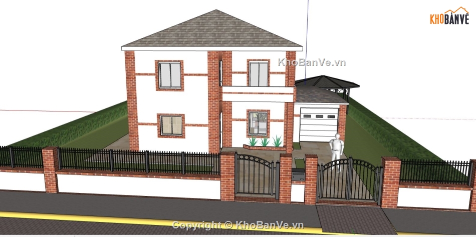 file su biệt thự,sketchup biệt thự,model su biệt thự