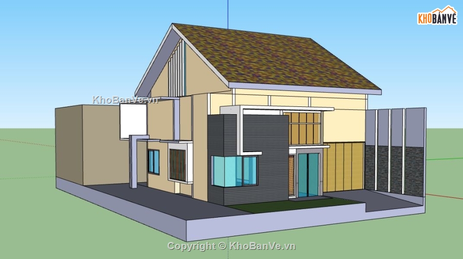 sketchup biệt thự,model su biệt thự,su biệt thự