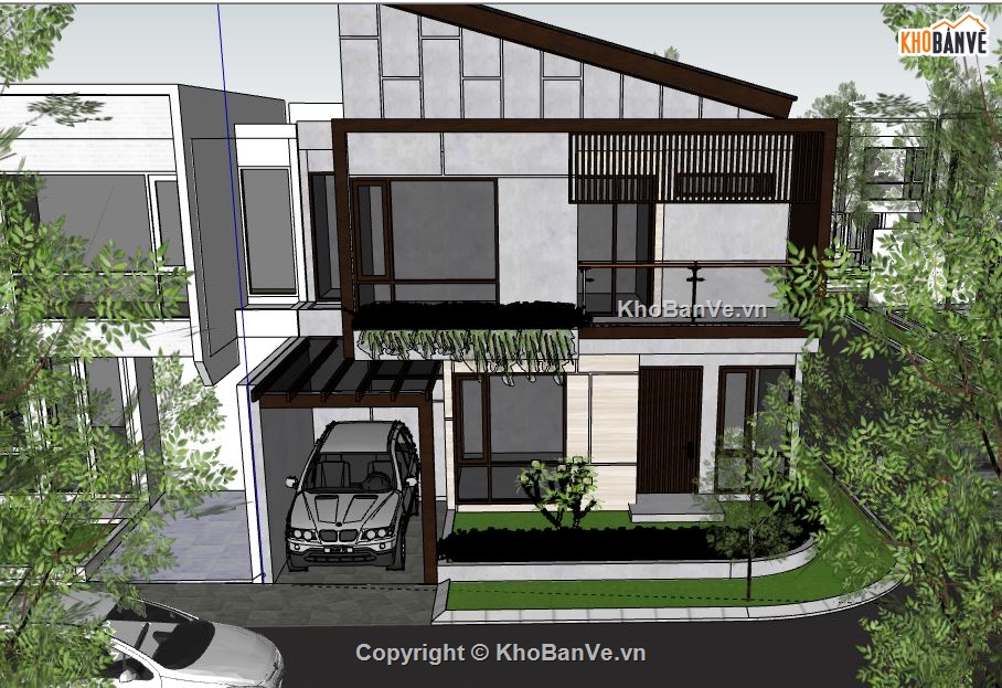 Biệt thự 2 tầng,model su biệt thự 2 tầng,biệt thự 2 tầng file su,sketchup biệt thự 2 tầng,biệt thự 2 tầng file sketchup