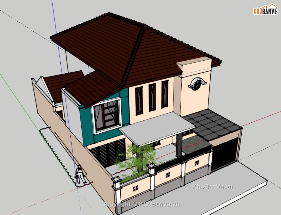 Biệt thự 2 tầng,model su biệt thự 2 tầng,biệt thự 2 tầng file su,sketchup biệt thự 2 tầng,biệt thự 2 tầng model su