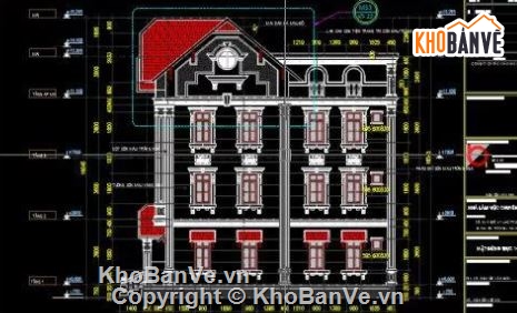 biệt thự 3 tầng,bản vẽ cad biệt thự 3 tầng,biệt thự 3 tầng cad,bản vẽ autocad biệt thự 3 tầng