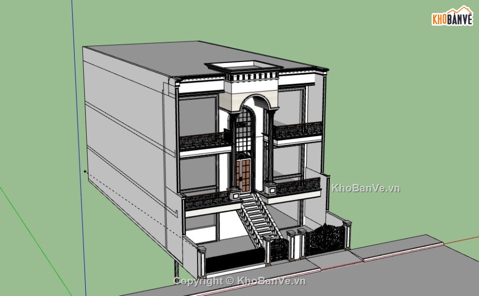 Biệt thự 3 tầng,model su biệt thự 3 tầng,biệt thự 3 tầng model su