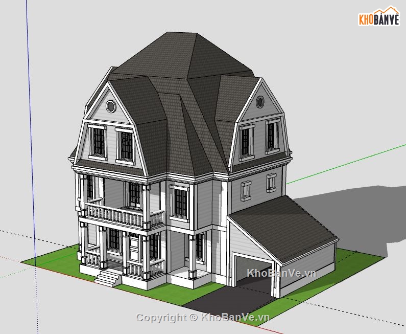 Biệt thự 3 tầng,Biệt thự 3 tầng file sketchup,file sketchup biệt thự 3 tầng,biệt thự 3 tầng sketchup,model su biệt thự 3 tầng