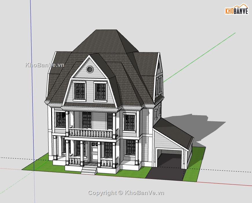 Biệt thự 3 tầng,Biệt thự 3 tầng file sketchup,file sketchup biệt thự 3 tầng,biệt thự 3 tầng sketchup,model su biệt thự 3 tầng