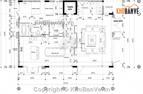 biệt thự 3 tầng,cad biệt thự 3 tầng,biệt thự 3 tầng cad