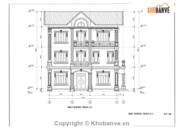 biệt thự 3 tầng,3 tầng 9x12.08m,bản vẽ biệt thự 3 tầng,full biệt thự,biệt thự phố