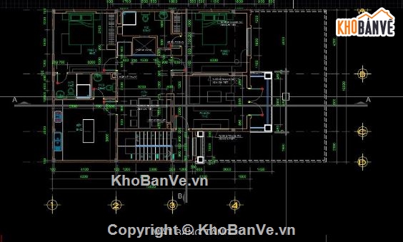 biệt thự 3 tầng,cad biệt thự 3 tầng,file cad biệt thự 3 tầng,bản vẽ biệt thự 3 tầng