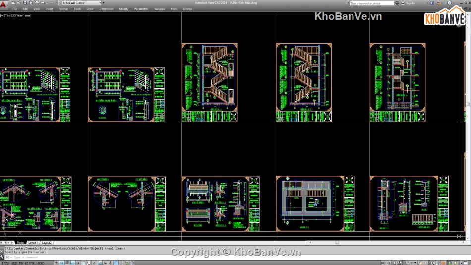 Biệt thự,File cad biệt thự 3 tầng,cad biệt thự 3 tầng