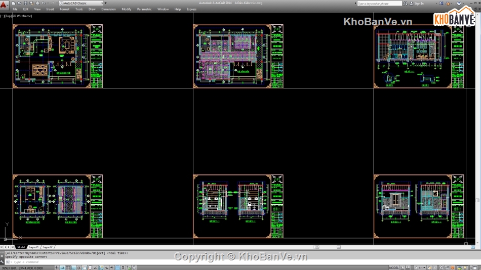 Biệt thự,File cad biệt thự 3 tầng,cad biệt thự 3 tầng