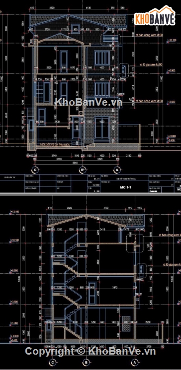 Biệt thự 3 tầng,cad biệt thự 3 tầng,file cad biệt thự 3 tầng,biệt thự 3 tầng cad