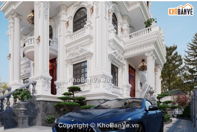 biệt thự tân cổ điển đẹp,biệt thự 3 tầng đẹp,biệt thự cổ điển 3 tầng