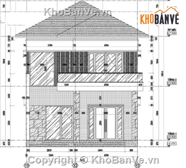 Biệt thự 2 tầng cad,file cad biệt thự 2 tầng,biệt thự 2 tầng cad,cad biệt thự 2 tầng
