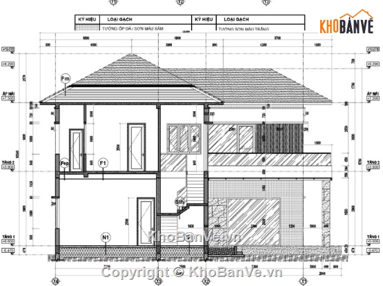 Biệt thự 2 tầng cad,file cad biệt thự 2 tầng,biệt thự 2 tầng cad,cad biệt thự 2 tầng