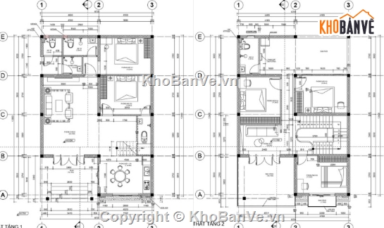 biệt thự 2 tầng,cad biệt thự 2 tầng,file cad biệt thự 2 tầng,biệt thự 2 tầng cad