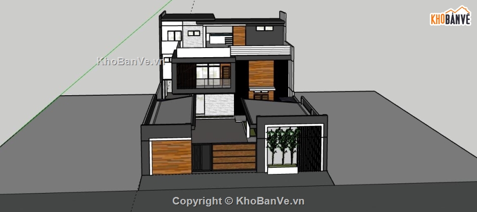 biệt thự 2 tầng,file su biệt thự 2 tầng,model su biệt thự 2 tầng,file sketchup biệt thự 2 tầng,biệt thự 2 tầng file su