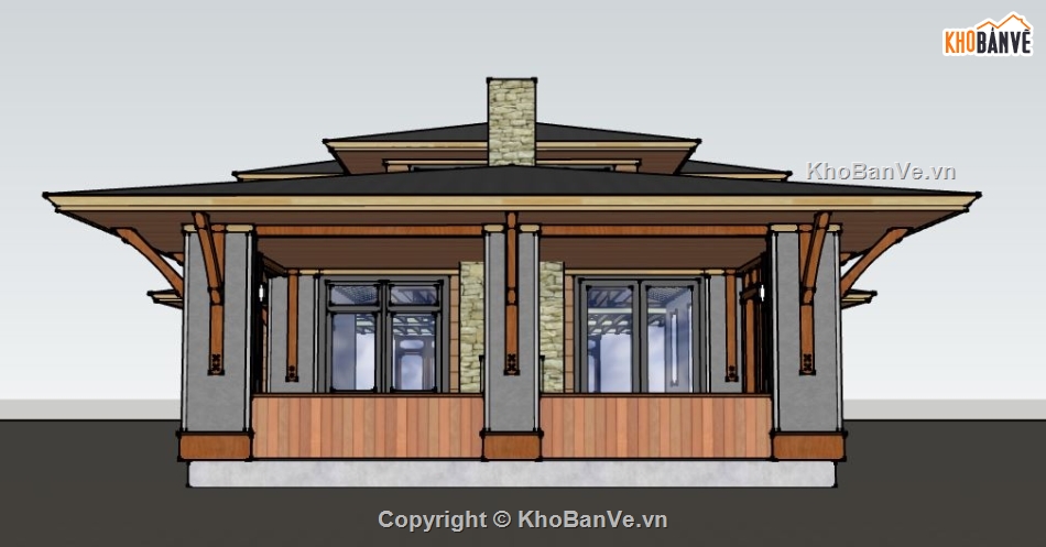 file su biệt thự,model su biệt thự,sketchup biệt thự