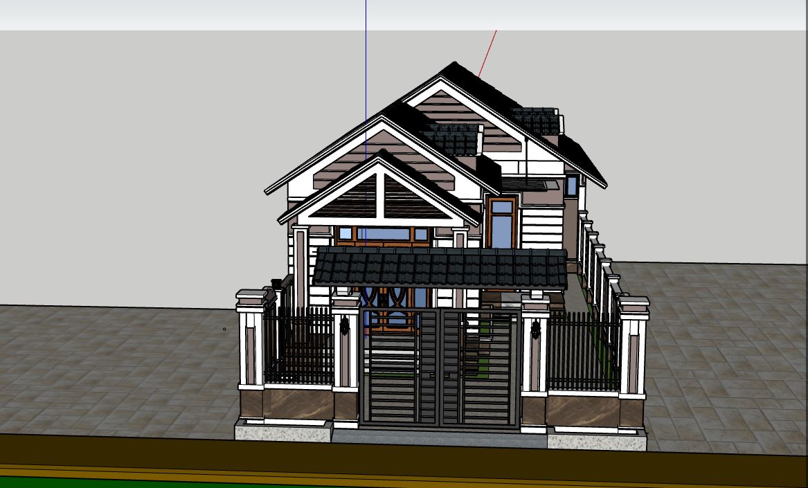 su biệt thự,model su biệt thự,sketchup biệt thự