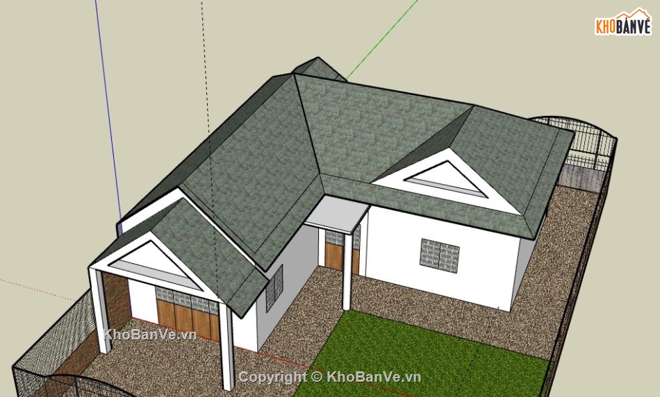 nhà cấp 4 file sketchup,model su nhà cấp 4,sketchup nhà cấp 4,file su nhà cấp 4,nhà cấp 4 file su