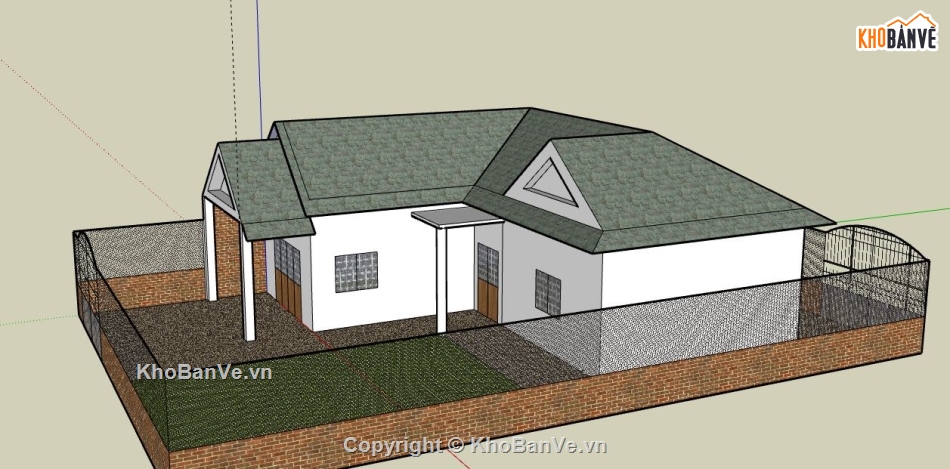 nhà cấp 4 file sketchup,model su nhà cấp 4,sketchup nhà cấp 4,file su nhà cấp 4,nhà cấp 4 file su