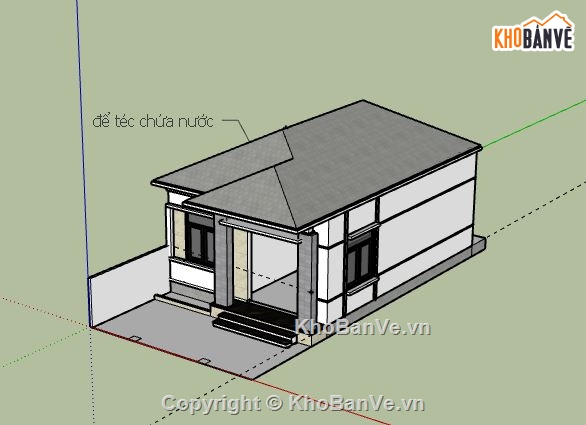 Nhà cấp 4,Nhà cấp 4 model su,file su nhà cấp 4