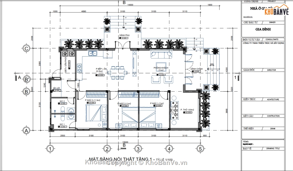 Nhà cấp 4,Bản vẽ nhà cấp 4,File cad nhà cấp 4