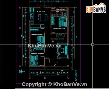 nhà 1 tầng,full bản vẽ nhà 1 tầng,nhà 1 tầng đẹp