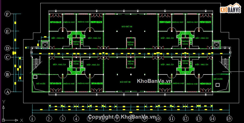 chung cư 9 tầng,cad chung cư 9 tầng,file cad chung cư 9 tầng