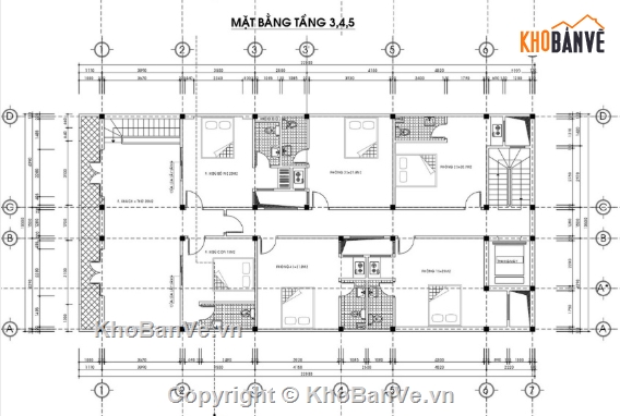chung cư 6 tầng,cad chung cư 6 tầng,file cad chung cư 6 tầng