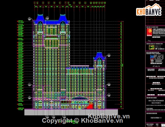 chung cư The Manor,chung cư cad,file cad chung cư
