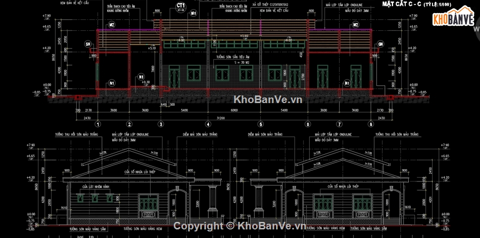 hội trường,hội trường đa năng,nhà hội trường đa năng,file cad nhà hội trường đa năng