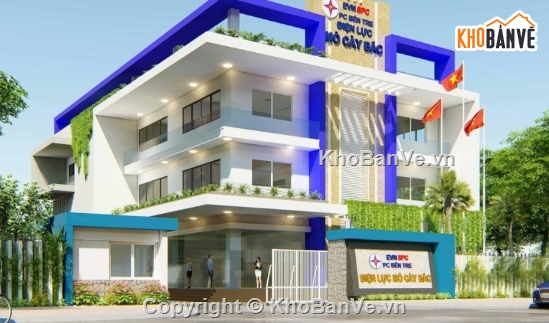 file nhà làm việc,revit nhà làm việc điện lực,nhà làm việc điện lực,revit nhà làm việc
